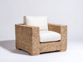 Sillones de ratán 90x85x80 cm - Marrón claro-Blanco - Diseño moderno con asiento acolchado