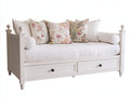 Sofás cama de madera 200x90x90 cm - Blanco - Diseño clásico con 2 cajones de almacenamiento